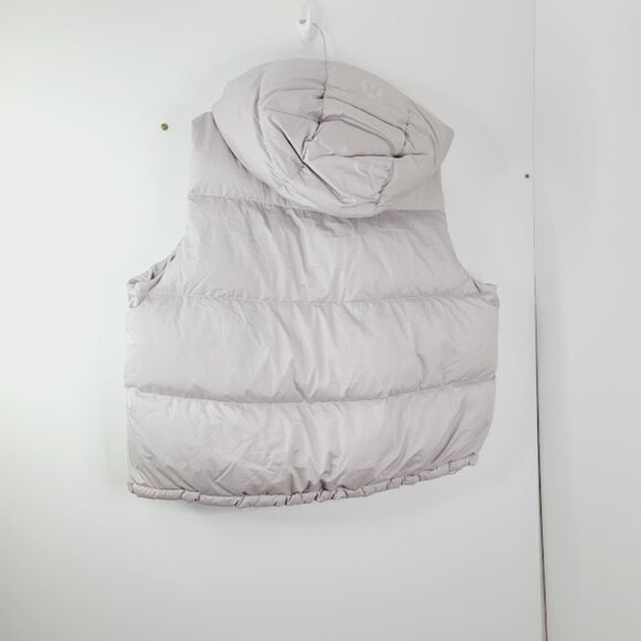 Lululemon Women's Gray Wunder Puff 600-Down-Fill Cropped Puffer Vest Size 14 - Picture 3 of 6